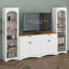 Meuble audio-vidéo 3 pièces avec meuble de rangement pour téléviseur de 70 po ou moins, meuble télé avec bibliothèque, buffet polyvalent avec tablettes réglables