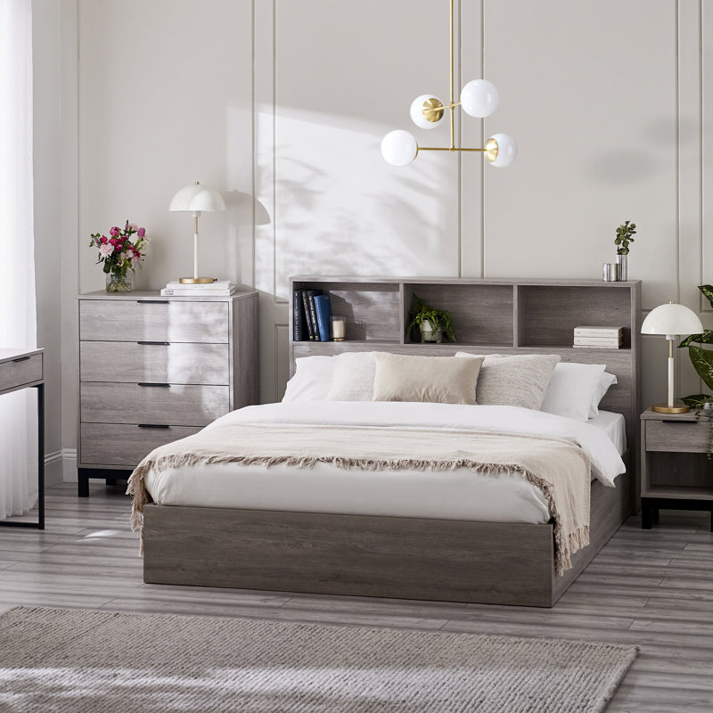 Baehr Bed, Kingsize (5'), Grey