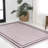 Mariques Classic 2-Stripe Border Washable Light Purple/Dark Purple Rug-1491634106