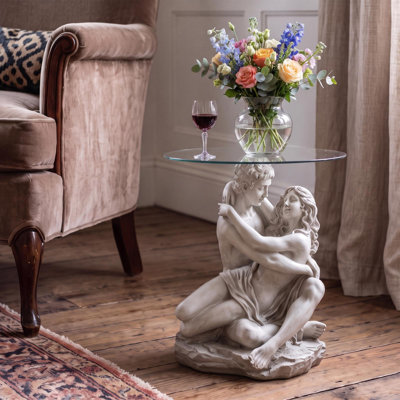 Arms of Romance Figurine End Table