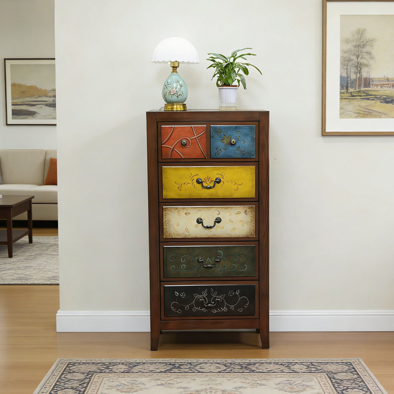 Solid Wood Drawer Rectangular Accent Chest