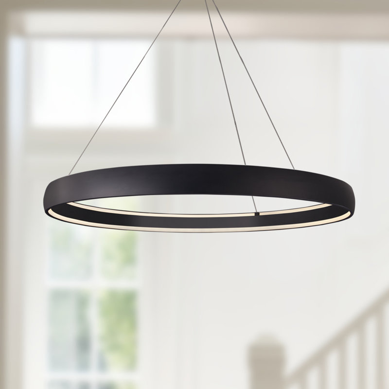 Halo 1 - Light LED Pendant, 126.01" H x 53" W x 53" D, Black