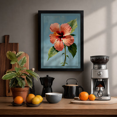 Hibiscus Study Botanical - Framed Print