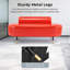 Banc de réception rouge en similicuir 53,5 po avec dossier bas-923668606