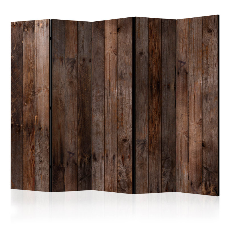 225cm W x 172cm H 5 - Panel Wood Folding Room Divider