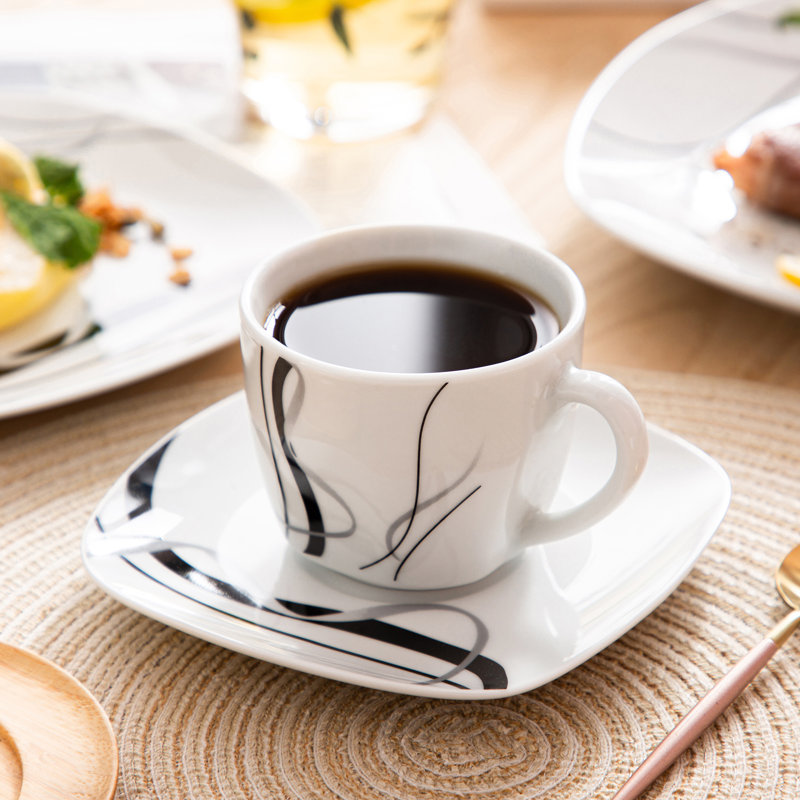 30 Piece Porcelain China Dinnerware Set, Service for 6