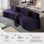 Canapé modulaire incurvé moderne 2 pièces 109 po 109 po, modulaire chenille modulaire pour le salon avec coussin modulaire 2-506820209