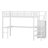 Metal Loft Bed With L-Shaped Desk And USB, Wardrobe And  Shelf, High Loft Bed With LED For Kids Teens Adults-523477460