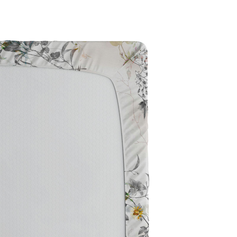 Drap-housse à motif floral Ambesonne, Drap-housse simple TG, Taupe, gris, rosé, crème / floral