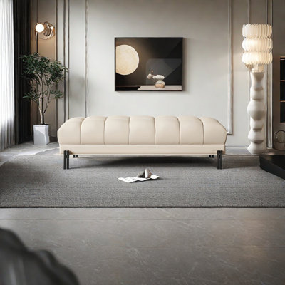 Cowhide Upholstered Bench