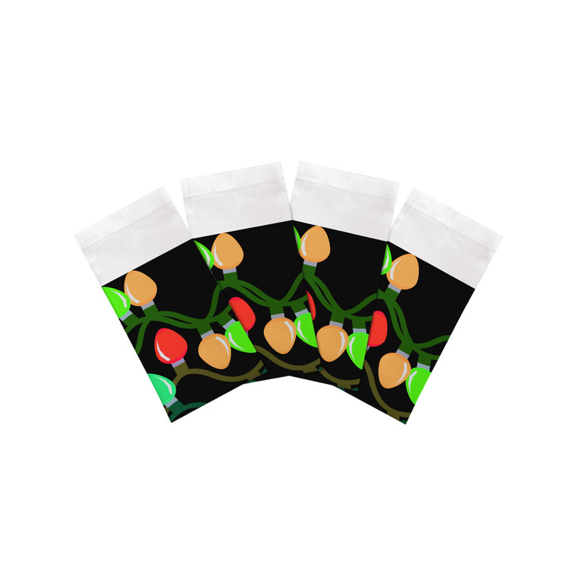 Serviettes de table en satin de coton, Noir