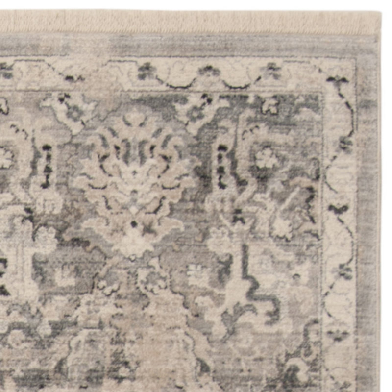 Tapis gris / bleu Voigt, Tapis de couloir 2 pi 2 po x 8 pi