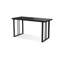 Bureau rectangulaire en bois massif et fer noir-1683757182