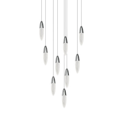 Luminaire suspendu rond 9 lumières Sultana