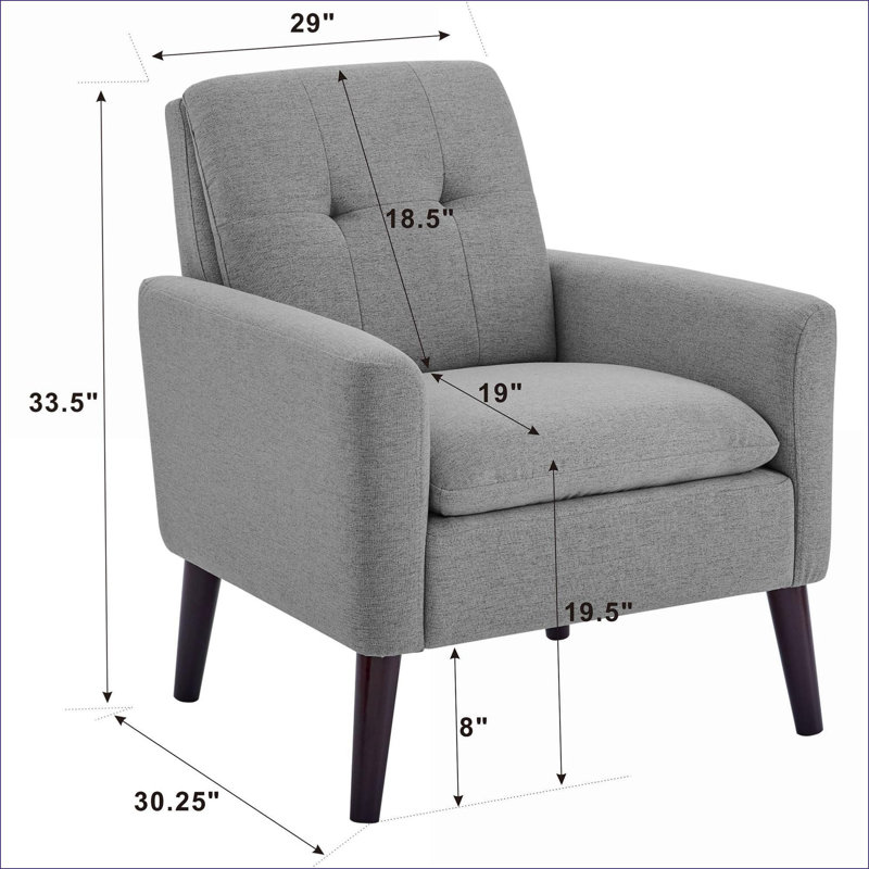 Fauteuil d'appoint capitonné et capitonné | Fauteuil confortable pour adultes, décoration de chambre à coucher de salon