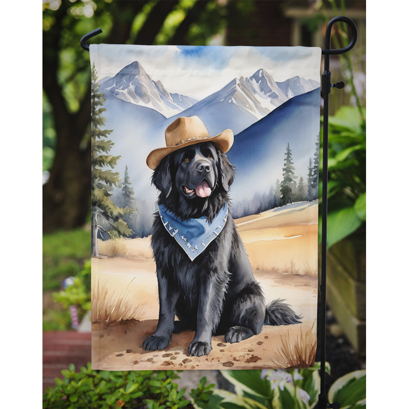 Drapeau Cowboy Welcome Garden, Noir Terre-Terre