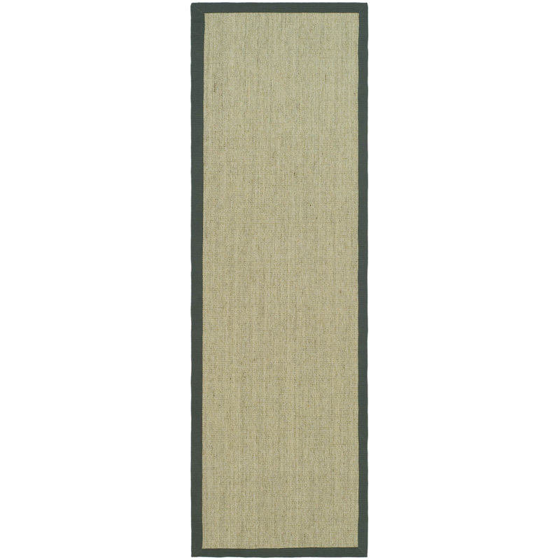 Dollard Natural Fiber Sisal With Latex Solid Color Rug, Runner 2' x 14'