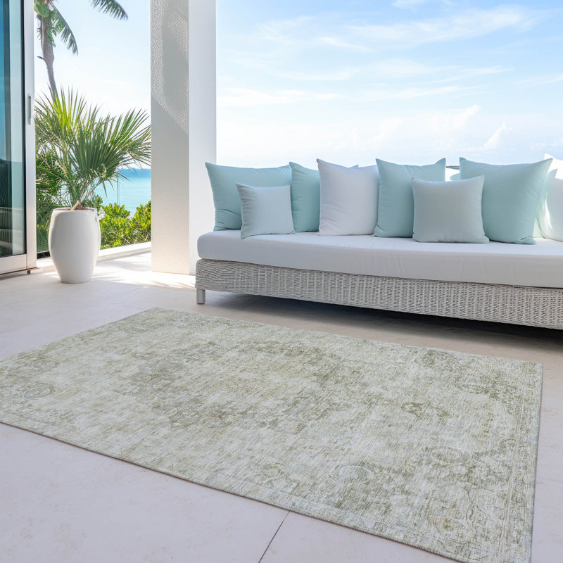 Tapis intérieur / extérieur vert Arienne , 8' x 10'