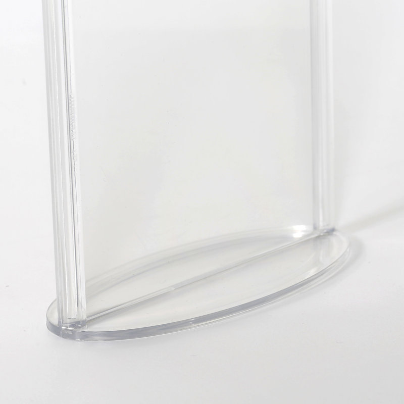  Porte-dépliant en acrylique transparent 8,5 po x 11 po M&T Affiche - Présentoir de table de bureau pour les dépliants, les dépliants, les menus et la publicité | Organisateur de bureau ovale pour bureau, restaurant