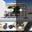Parasol extérieur rectangulaire en porte-à-faux à DEL 128 po x 104 po avec base Easy-mobile | Mobilité d'une personne-676962560-676962563