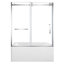 Kingston Brass 60-Inch Acrylic Rectangular 3-Wall Anti-Skid Alcove Tub With Tub Door, Left Hand Drain-108958715-108958717