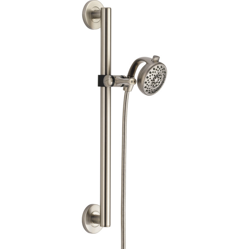 Pomme de douche multifonctionnelle coulissante Universal Showering Components, Acier inoxydable Brilliance