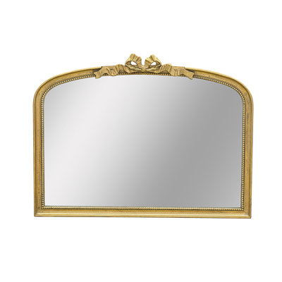 40.2" X 29.9" Baroque Style Gold Arch Mirror