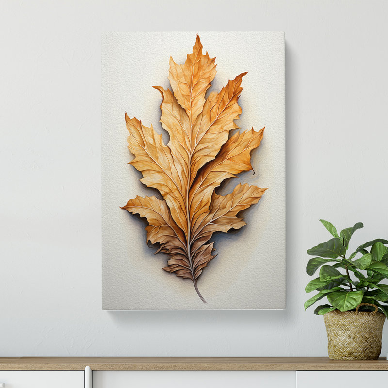 Leaf Tachisme - Wrapped Canvas, 60cm H x 40cm W x 3cm D
