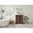 Chimira 24" Farmhouse Single Sink Bathroom Vanity With Sliding Barn Door,Brown-599505524