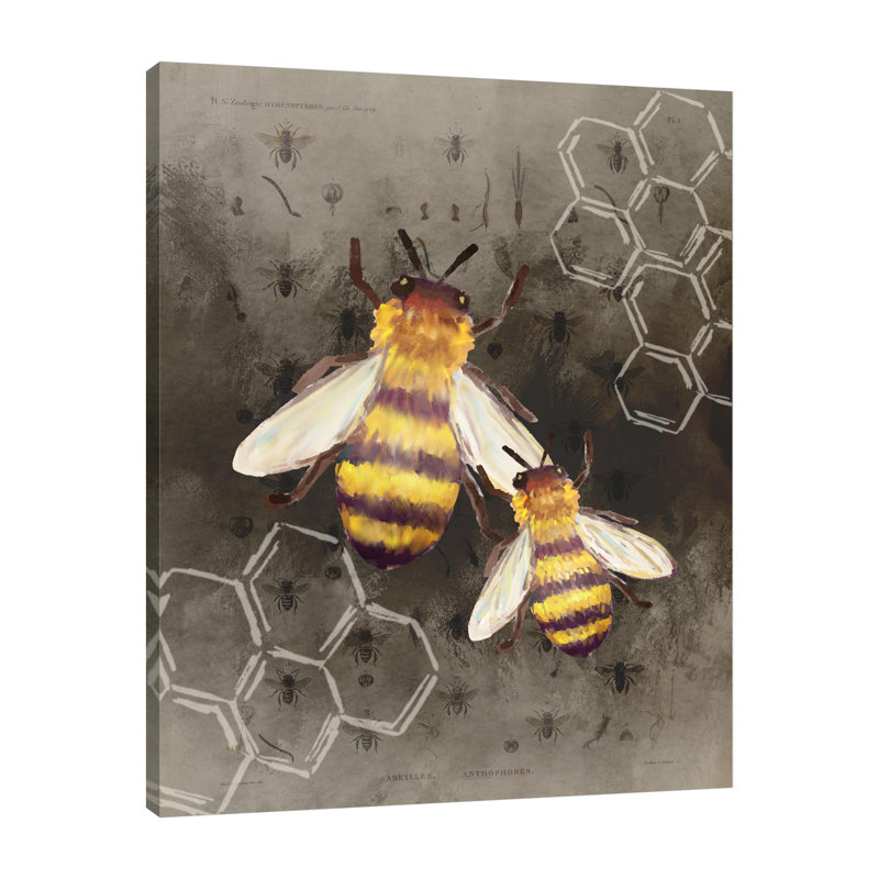 «Bee Charmer 2», toile tendue par Kimberly Allen 15203, H 20 po x l 16 po x P 1,5 po