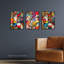 Abstract Pop Artwork Woman Face Comic Book Strip Style - 3 Piece No Frame Print Set-1899956793