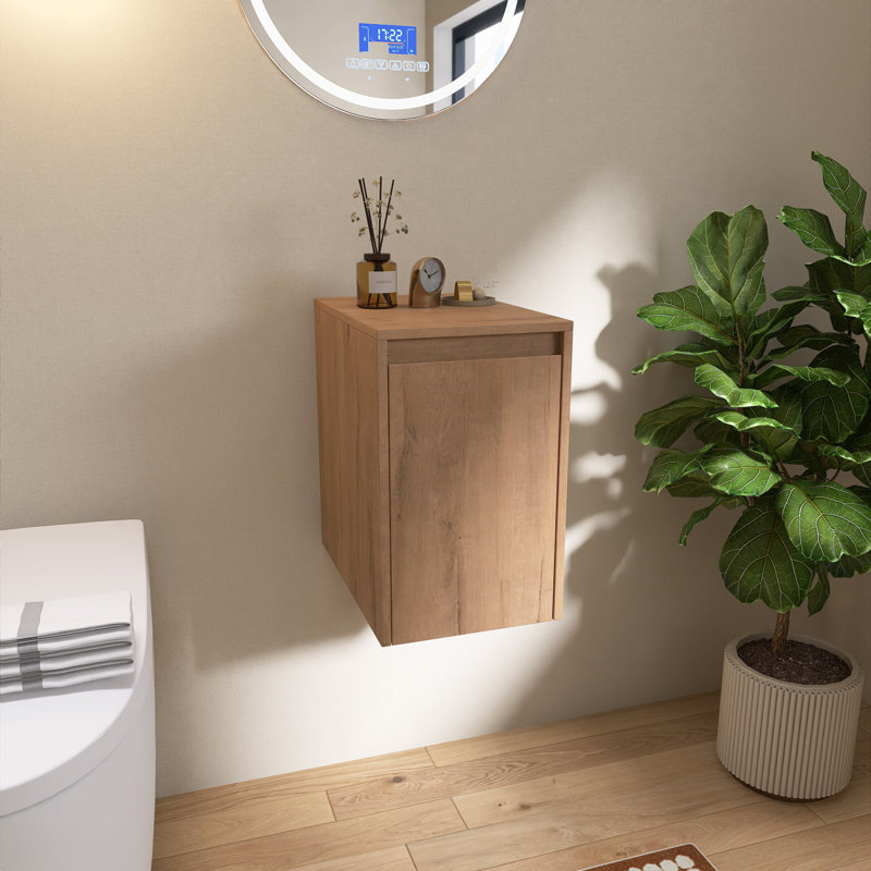  Vowar 12" Wall-Mounted Bathroom Cabinet With Soft-Close Door,Adjustable Shelf