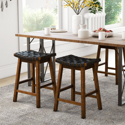 Allcot Counter Stool with Solid Wood Frame