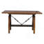 Ensemble de table de salle à manger 5 pièces à hauteur de comptoir rustique brun et bronze industriel et 4 chaises à hauteur de comptoir de style industriel-569907169