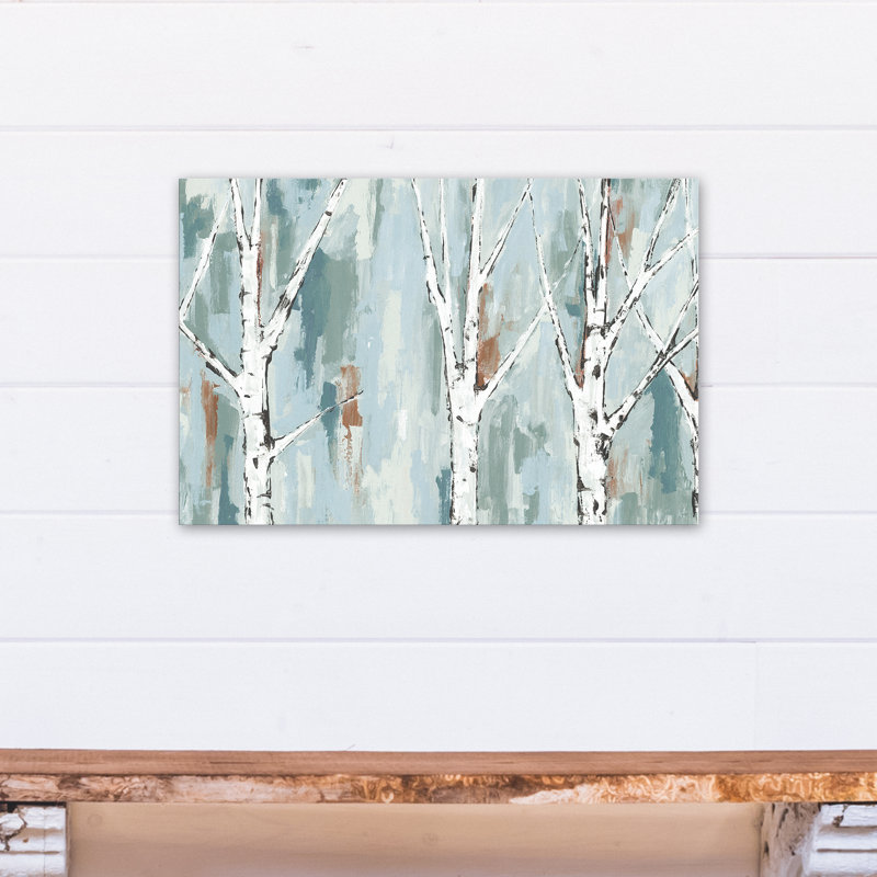 Abstrait bouleaux - peinture sur toile tendue