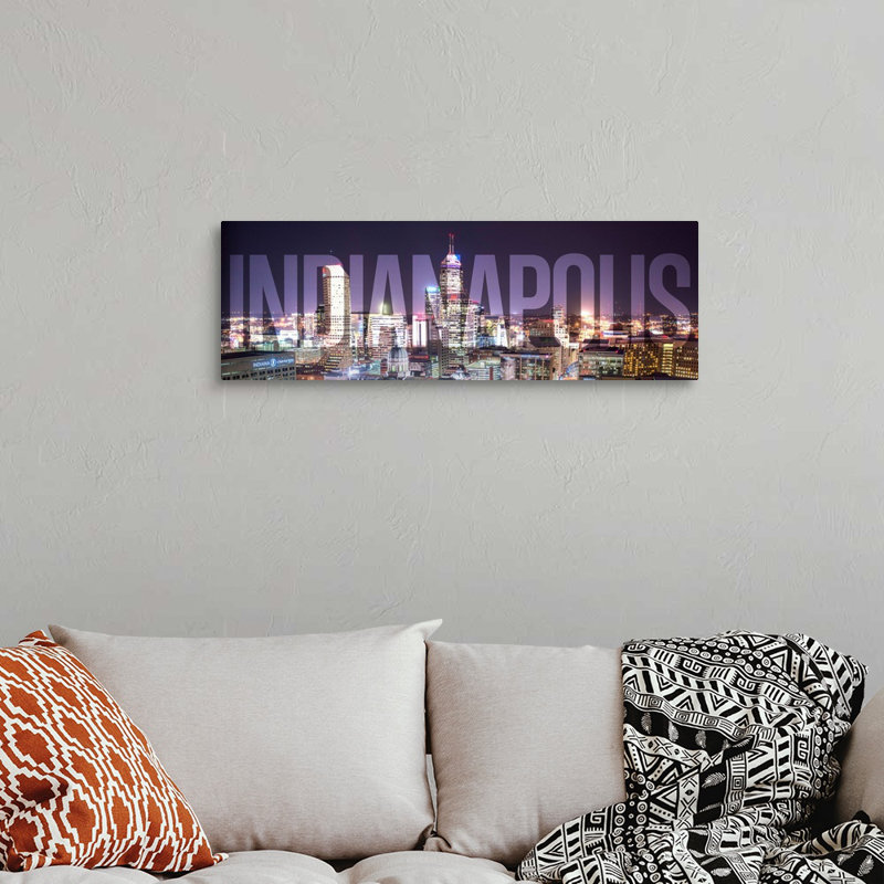 « indianapolis, transparent overlay », impression, H 12 po x l 36 po x P 1,5 po, Toile