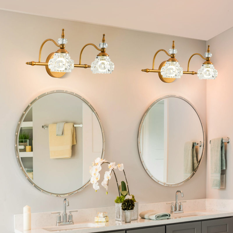 Jamicah 2 - Light Dimmable Bath Sconce, Golden