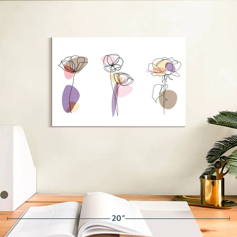 Illustration d'une fleur de tulipe Harnek, H 8 po x l 12 po