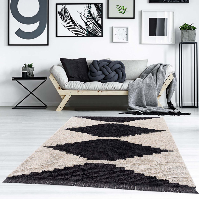 Tapis tissé à la machine Modern, Rectangle 5 pi 3 po x 7 pi
