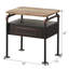 Chêne antique et table de chevet gris sable