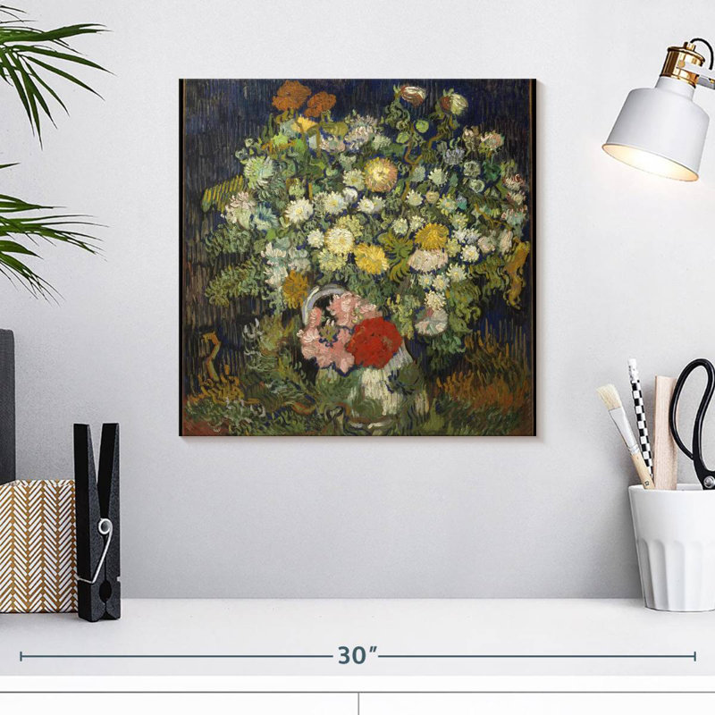 Bouquet de fleurs Harnek dans un vase, H 16 po x l 16 po
