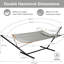 Grand hamac double de 55 pouces avec support Cruce, capacité 450 lb, Cruce-379171824