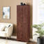 Armoire de rangement à 4 tablettes et 8 portes en noyer - Optimisez votre espace de vie Créez une maison organisée et attrayante