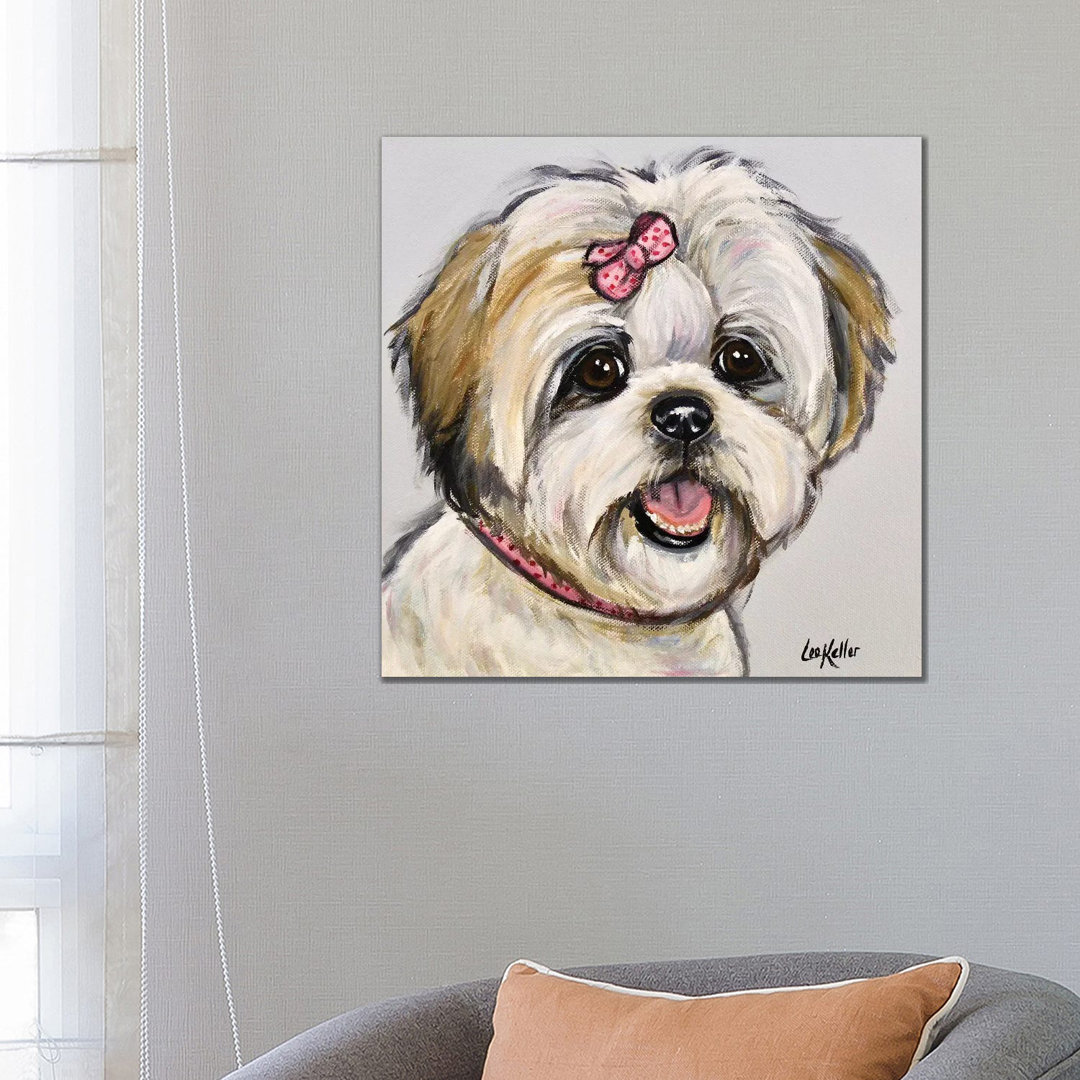 Shih Tzu Maggie by Hippie Hound Studios - Wrapped Canvas Print