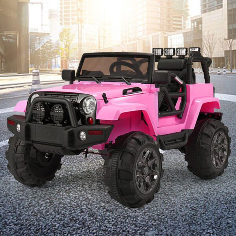 Tobbi 12 Volt 1 Seater Battery Powered Ride On with Remote Control, Pink/Black/Brown
