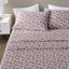100% flanelle de coton 4 pièces pour grand lit à motif floral rouille taille luxueuse pour matelas jusqu'à 18 po de hauteur Élastique brossé doux pré-rétréci confort avec draps plats 2 taies d'oreiller faciles à utiliser
