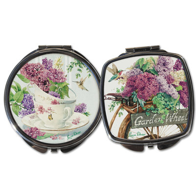 Ensemble de miroir compact 2 pièces lilacs