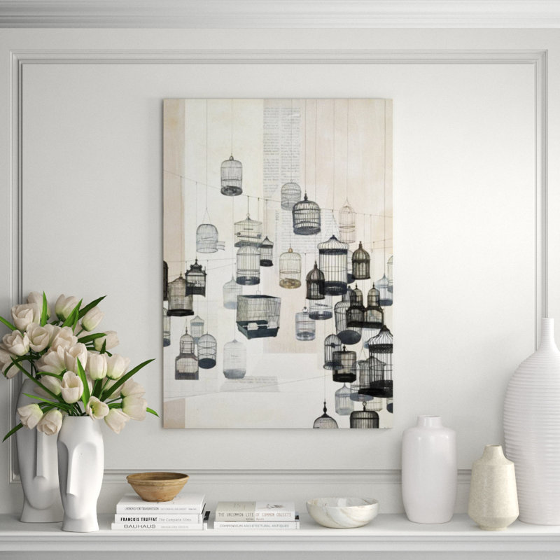 Birdcages I Print by Natasha Marie, Image Brush Gel, 43" H x 30" W