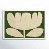 Flower On Green By Studiom - Framed Wall Art
