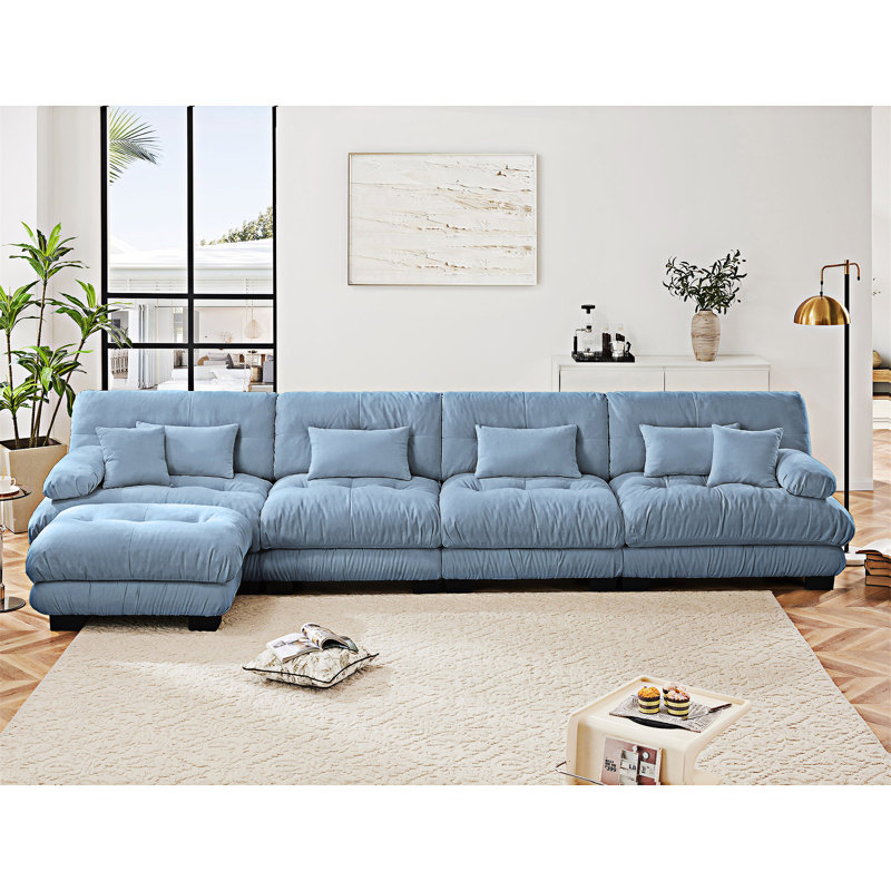 Canapé modulaire modulaire avec repose-pieds convertible